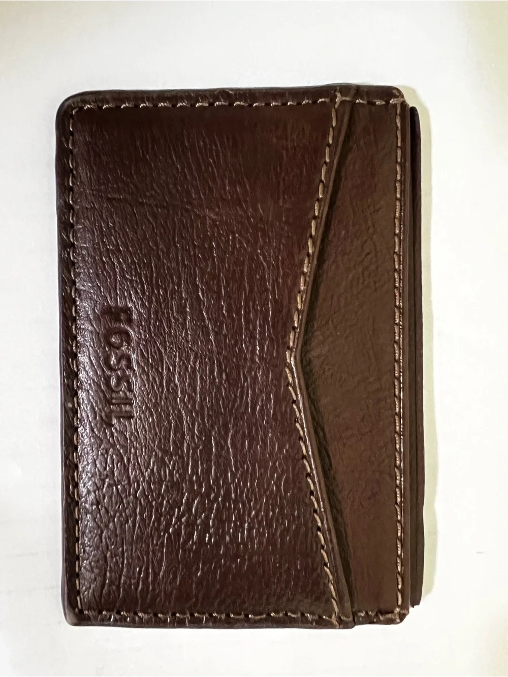 Fossil Dark Brown Leather Slim Card Holder